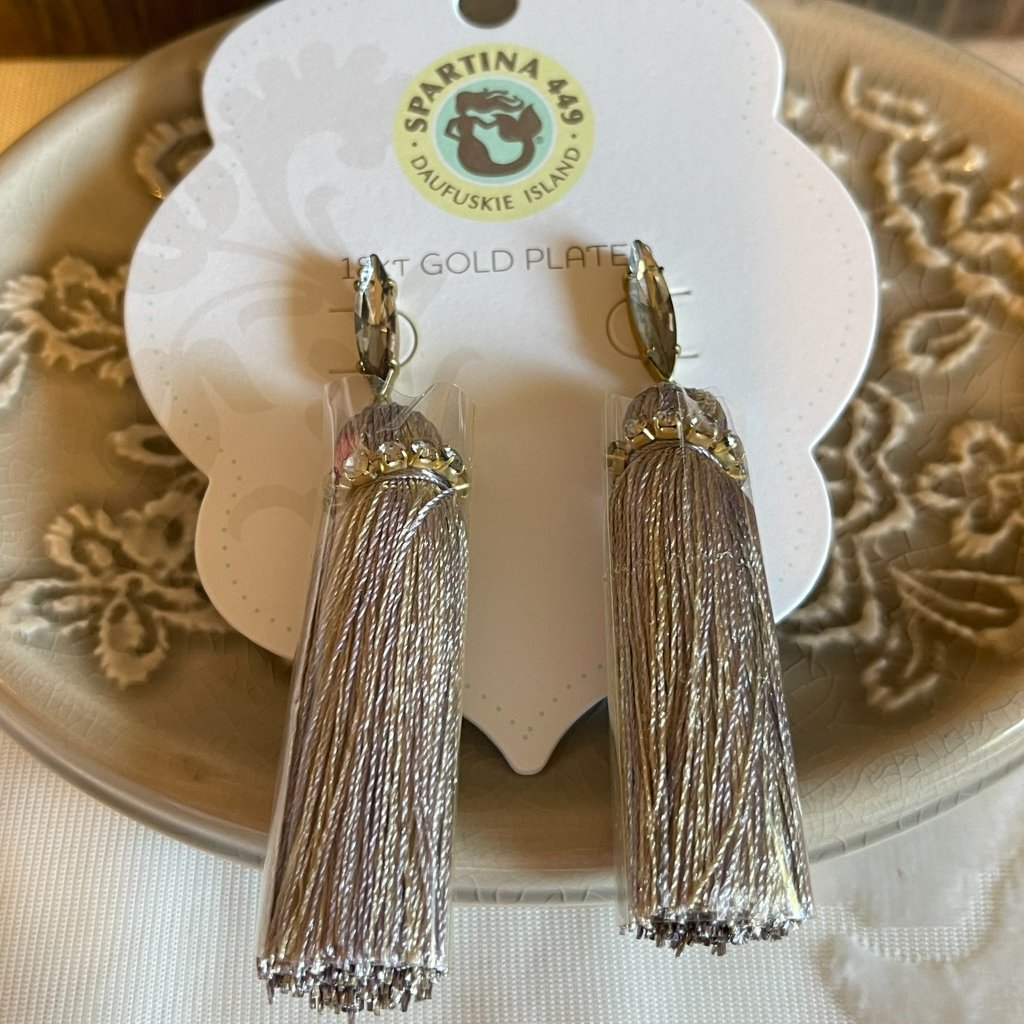 Spartina 449 Marquise Tassel Earrings Dusk Gp